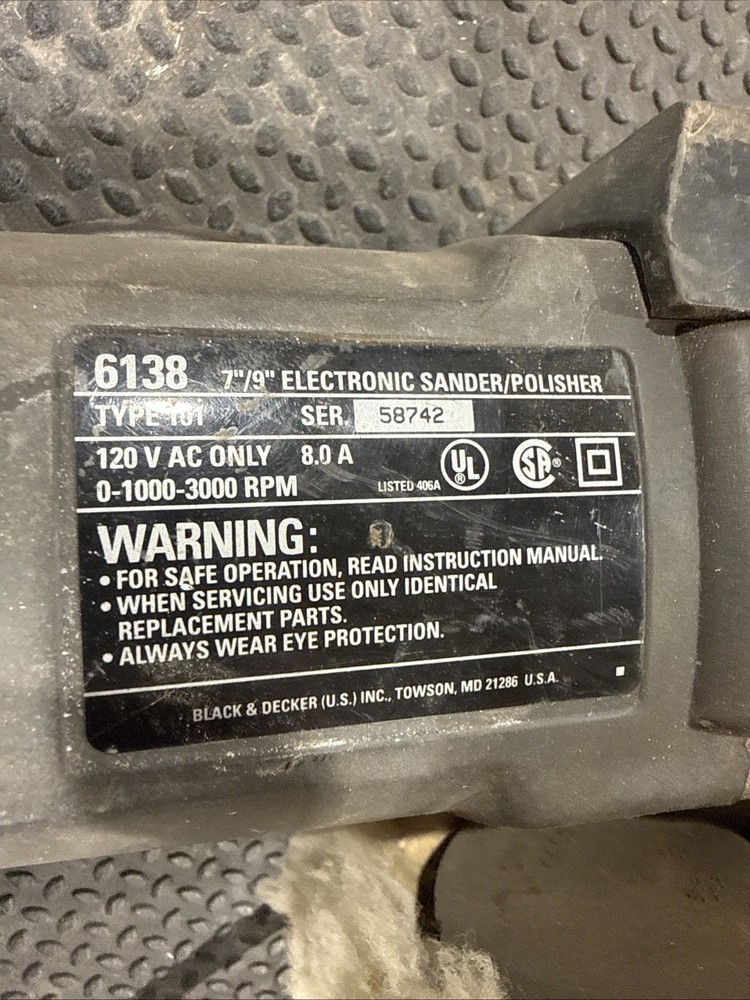 Black & Decker Buffmaster 6138 7”/9” – 120V