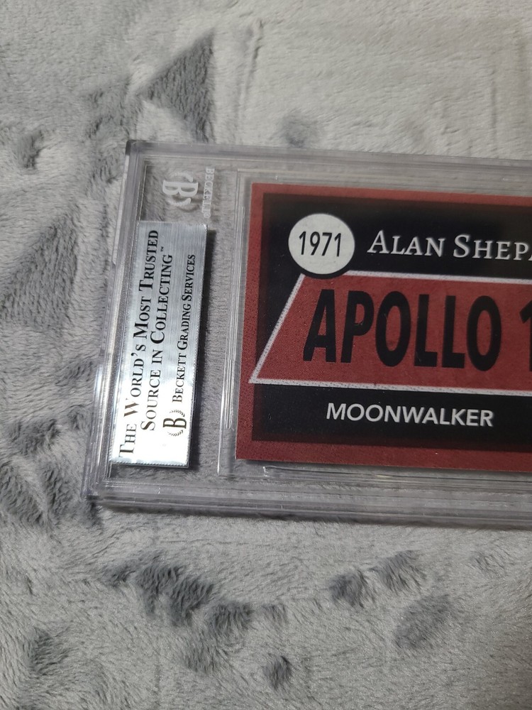 Alan Shepard Signed Cut Card Apollo 14 Rare BAS Certified