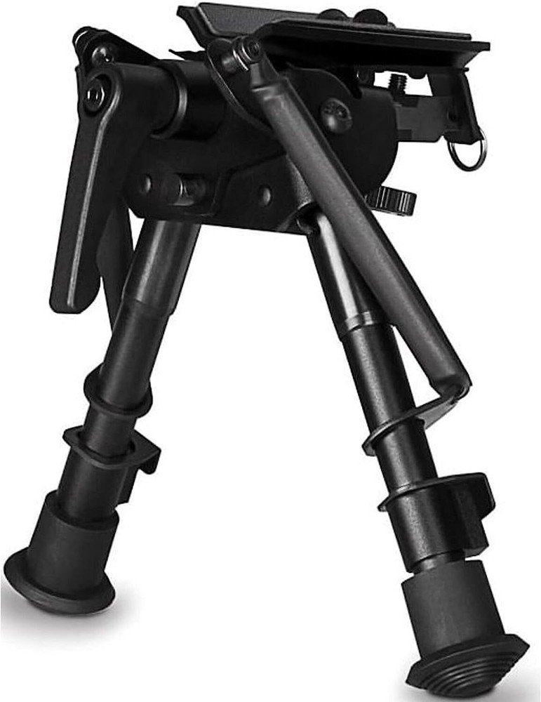 6" to 9" Adjustable Rifle Bipod Spring Return Title Pivot Swivel with Posi-Lock
