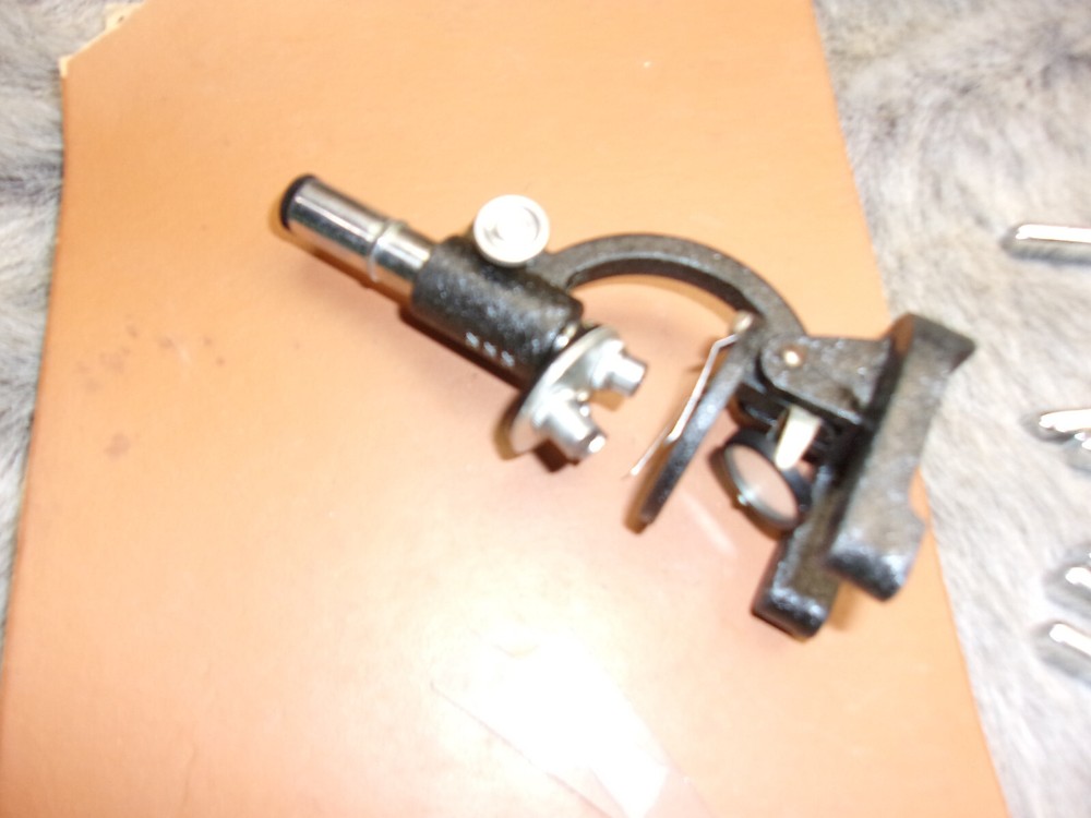 Vintage Mini Microscope With Slides