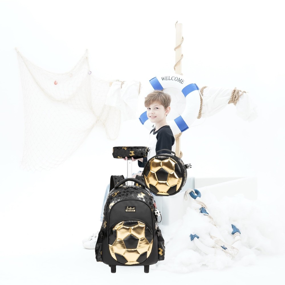 Kids Rolling Backpack Roller Backpack with Wheels Elementary Kindergarten Sch...