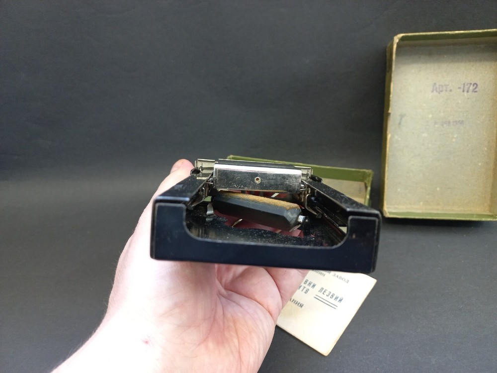 Soviet Vintage Blade Dressing Device"Mosstamp" 1956, Sharpener Razor Blade USSR