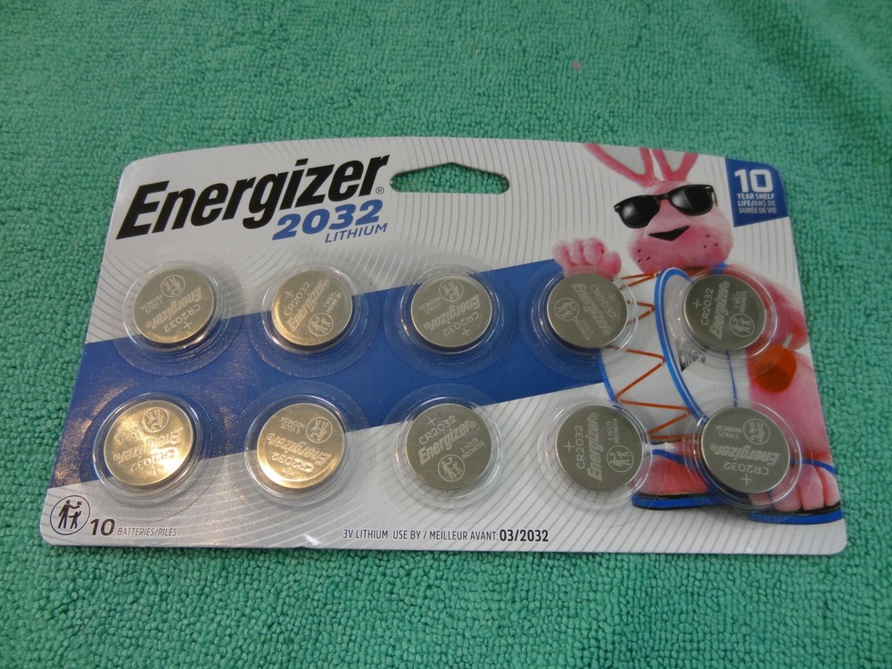 NEW Energizer 2032 3V Lithium Battery - 10 Pack- Coin Cell/Button