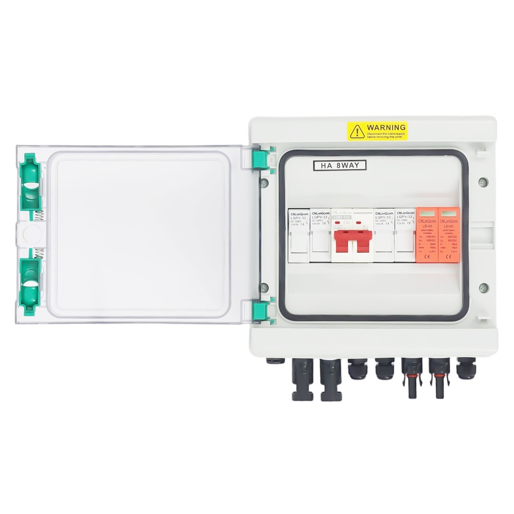 DC 500V / 1000V Solar PV Combiner Box 2 Strings Circuit Breaker For Solar Panel