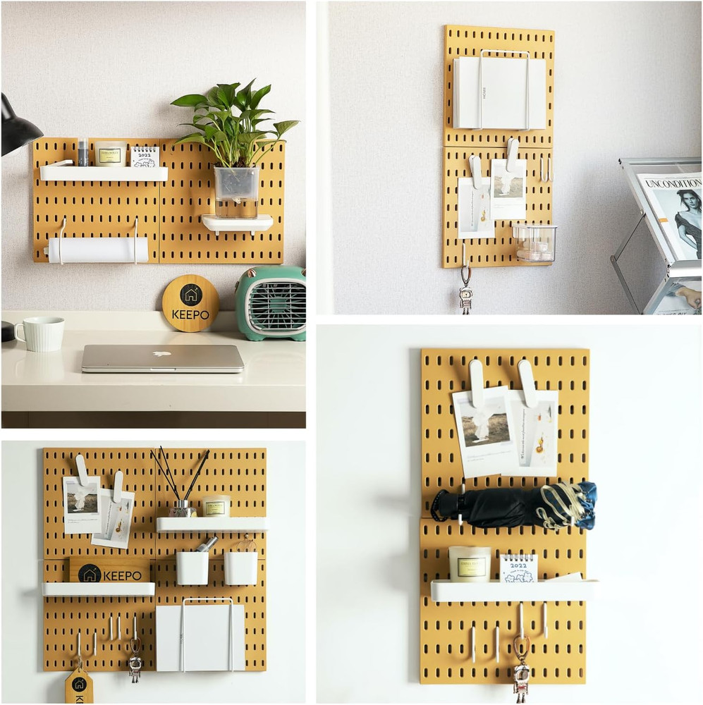 Peg Board Wall Organizer – Plastic Pegboard Panels, Modular Peg Board Storage Sy