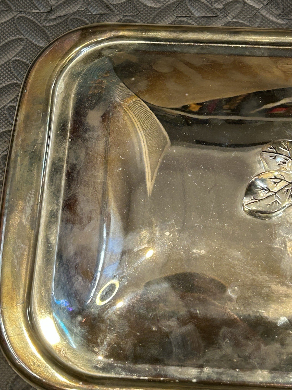 Godinger Silver Serving Tray Cover Grape Design ( I Think)