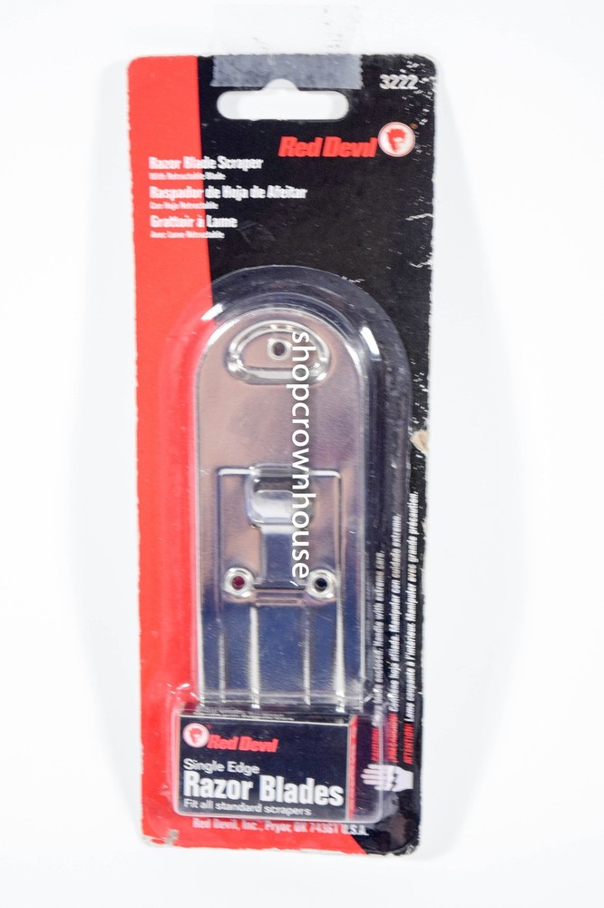 Red Devil Razor Blade Scraper includes 5 single edge Razor blades #3222