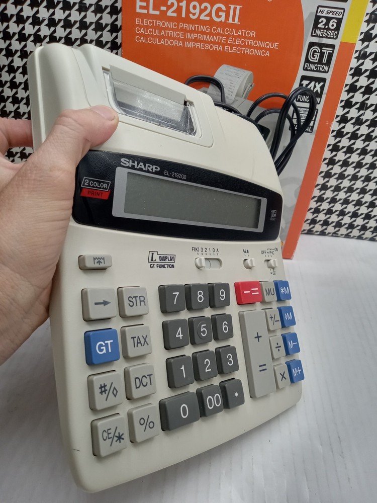 Sharp EL-2192GII 12 Digit Electronic Printing Calculator Large Display Desktop