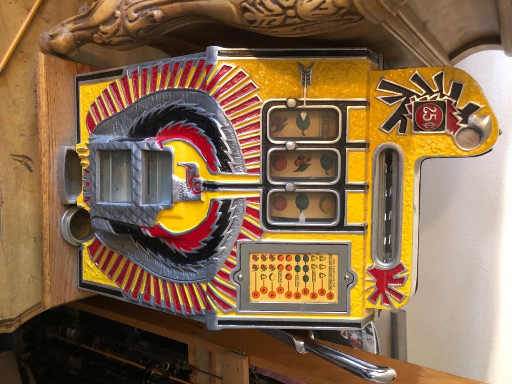 1930’s War Eagle slot machine. This machine has been refurbished some time back.