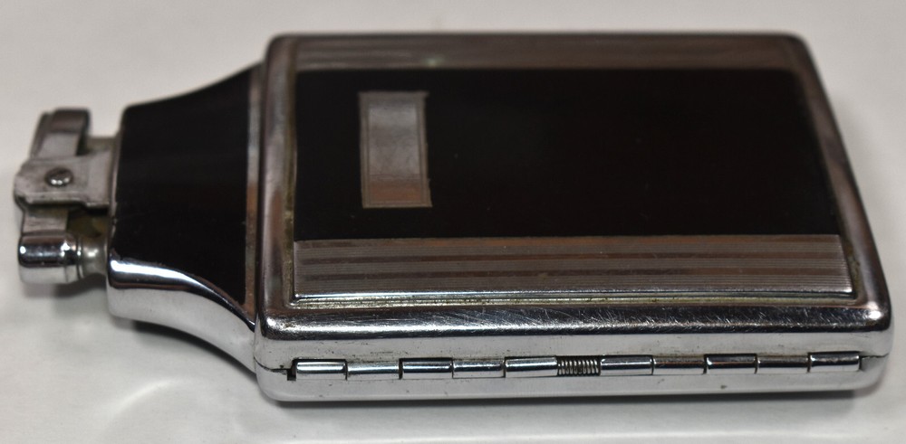 Vintage 1940s Ronson Mastercase Art Deco Cigarette Case with Lighter