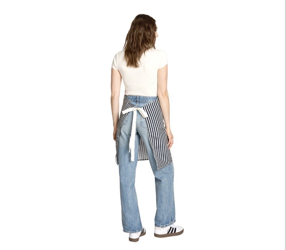 Striped Apron Navy/White One Size Fits Most