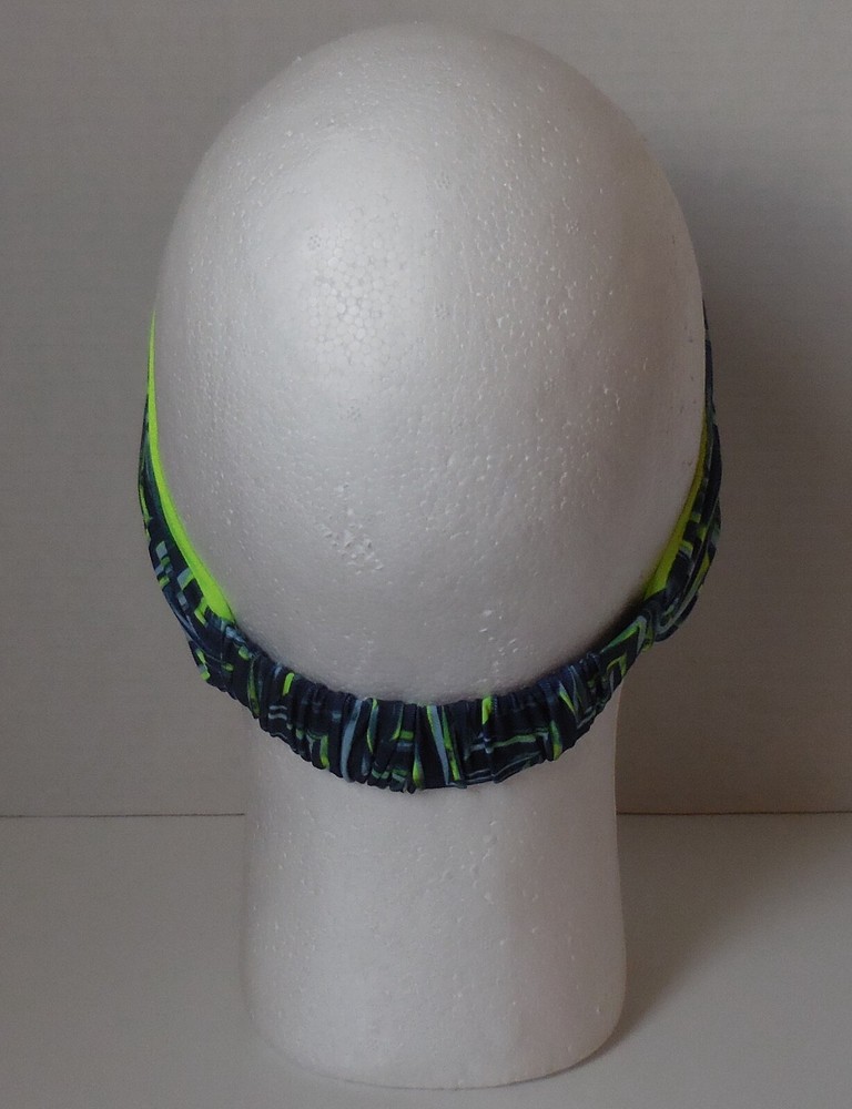 Nike Printed Dri-Fit Reversible Headband Volt/Mica Blue/White