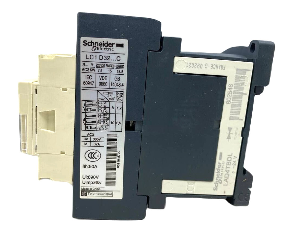 SCHNEIDER ELECTRIC LC1D32BDC CONTACTOR 24VDC