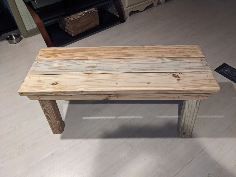 Hand Made Wooden Bench