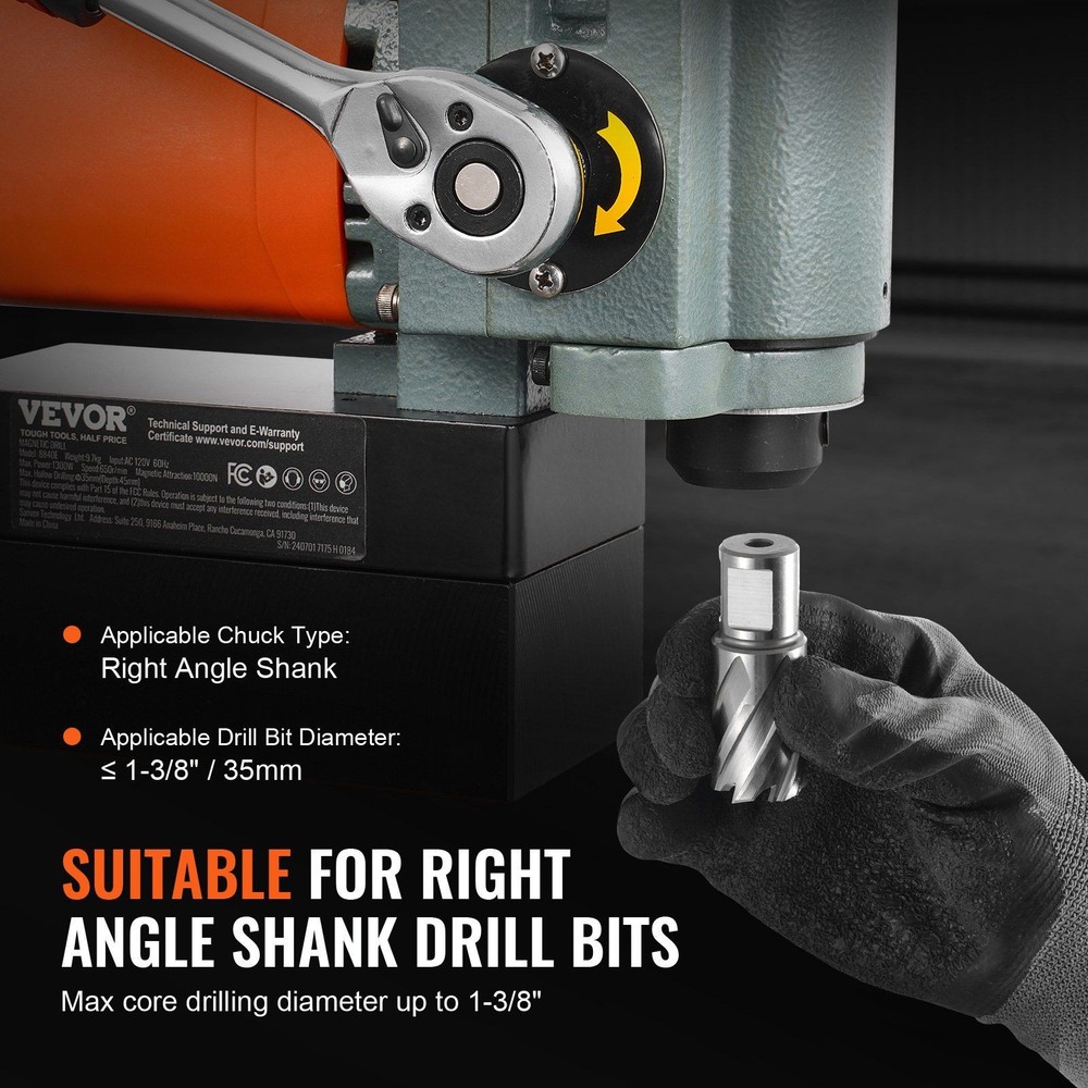 Compact Mag Drill Press 1300W Lightweight 45mm Depth High Precision