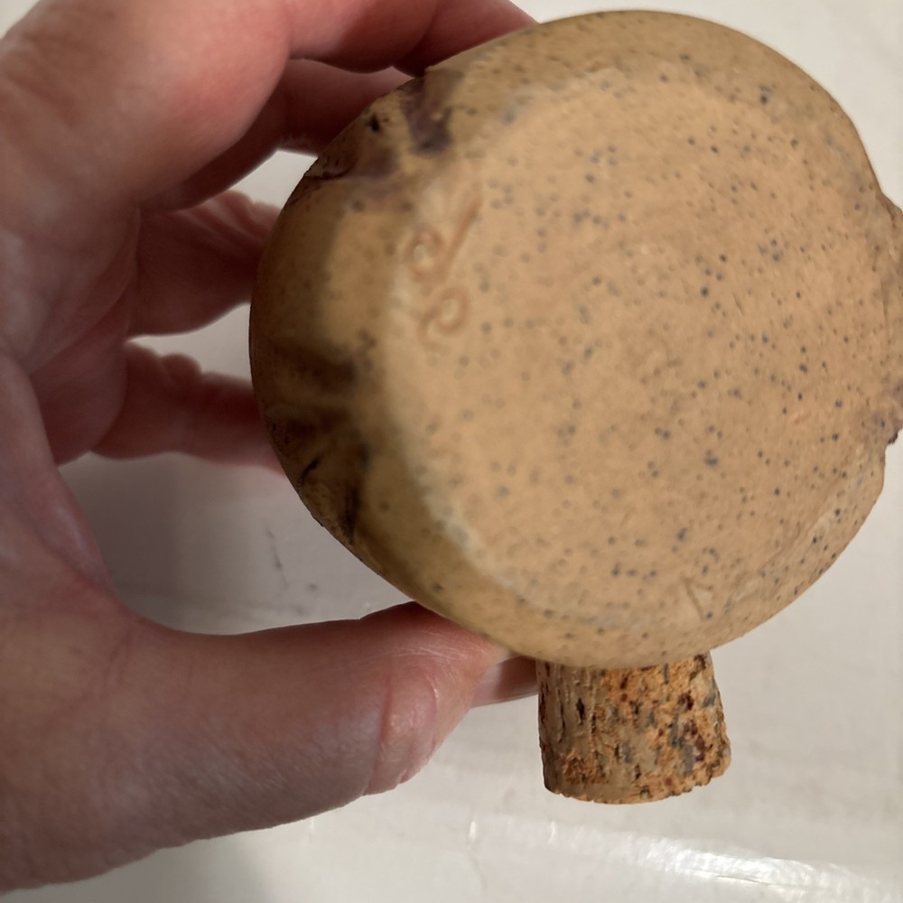 Annapolis Stoneware Incense Burner Cattail Pattern 4"