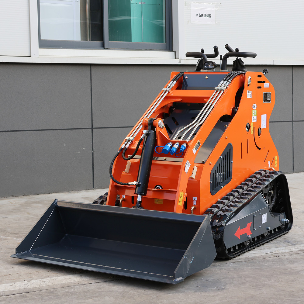 Mini Skid Steer Loader 24HP Twin cylinder Loader with 2 Attachments Upgraded EPA
