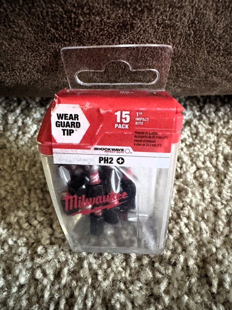 Milwaukee 48-32-5003 #2 Phillips Shockwave 1 in. Insert Bits (15 pack)