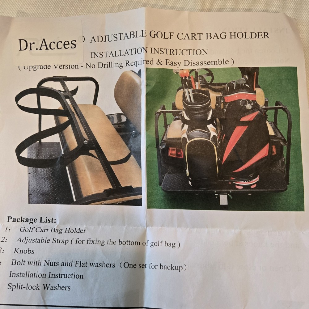 Dr. Access Adjustable Golf Cart Bag Holder