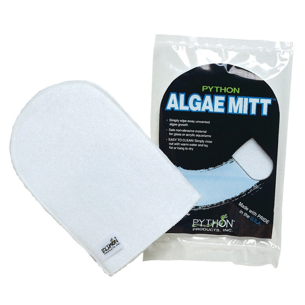 Python Products No Spill Clean and Fill Algae Mitt Aquarium Cleaning Cloth