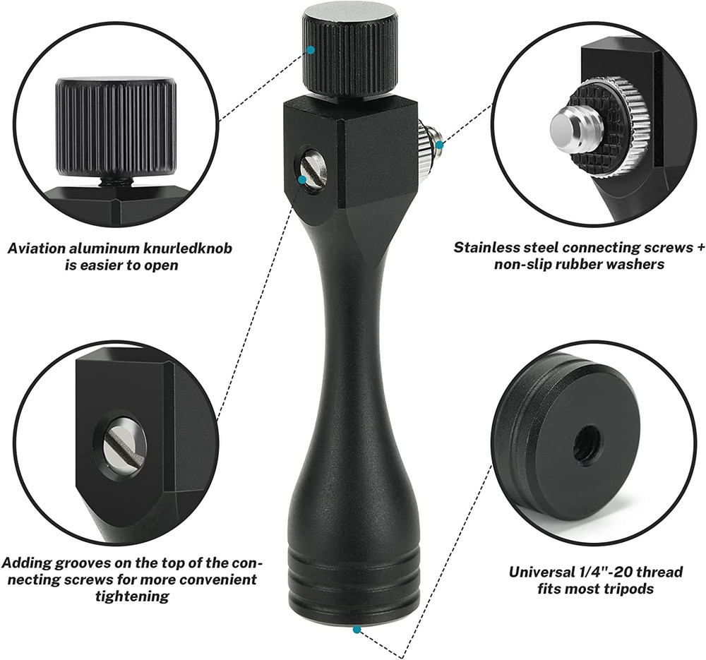 Binocular Tripod Adapter 1/4-20Inch Threading, Quick Release Adapter for Attach
