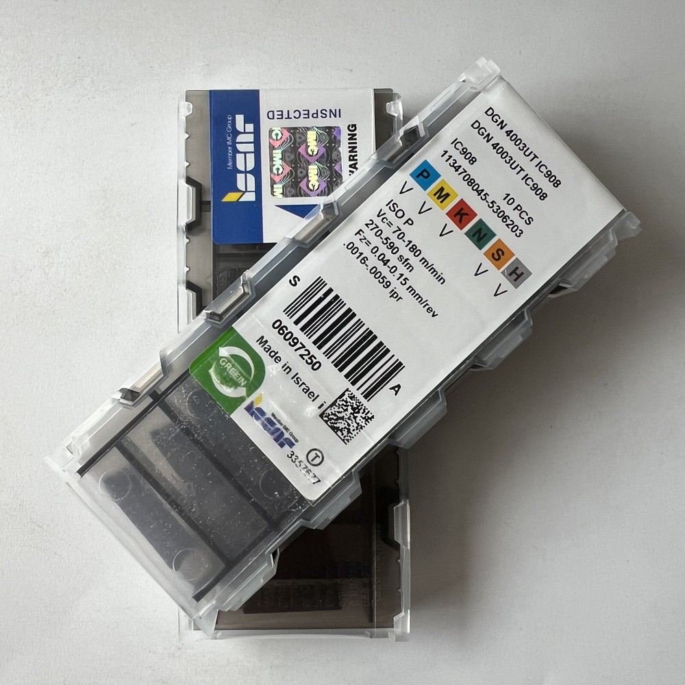 ISCAR / DGN4003UT IC908 / Industrial indexable carbide inserts 10 Pcs
