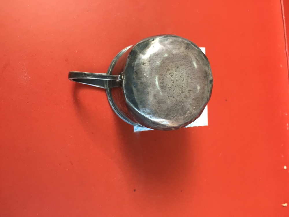 old vintage sterling silver mug