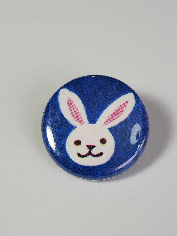 Bunny Rabbit Button Pin 1" Small Size