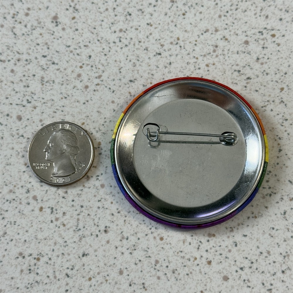 Letter "Z" Rainbow Pride Support Pinback Button #48698