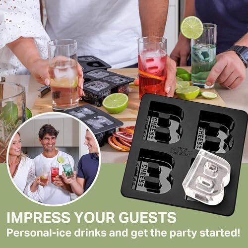 Customized Letter B Monogram Ice Cube Mold - Silicone Ice Cube Mold Trays wit...