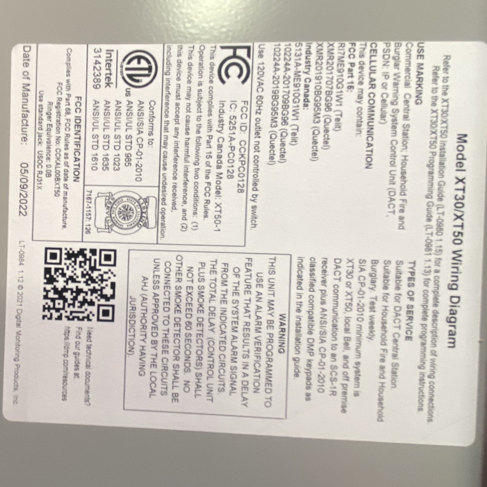 DMP XT50NS-G XT50, Network Small Gray Enclosure