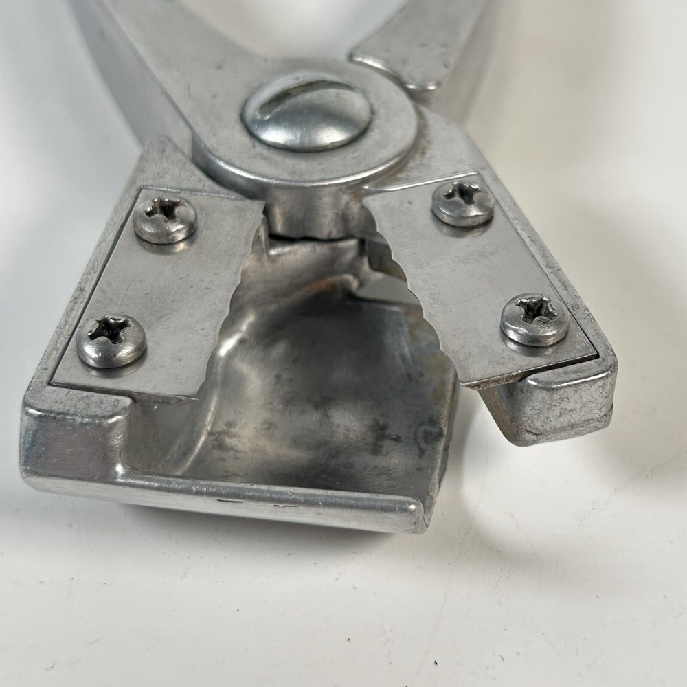 Vintage YORK style aluminum nut Cracker sheller with fixed shield 7.25"