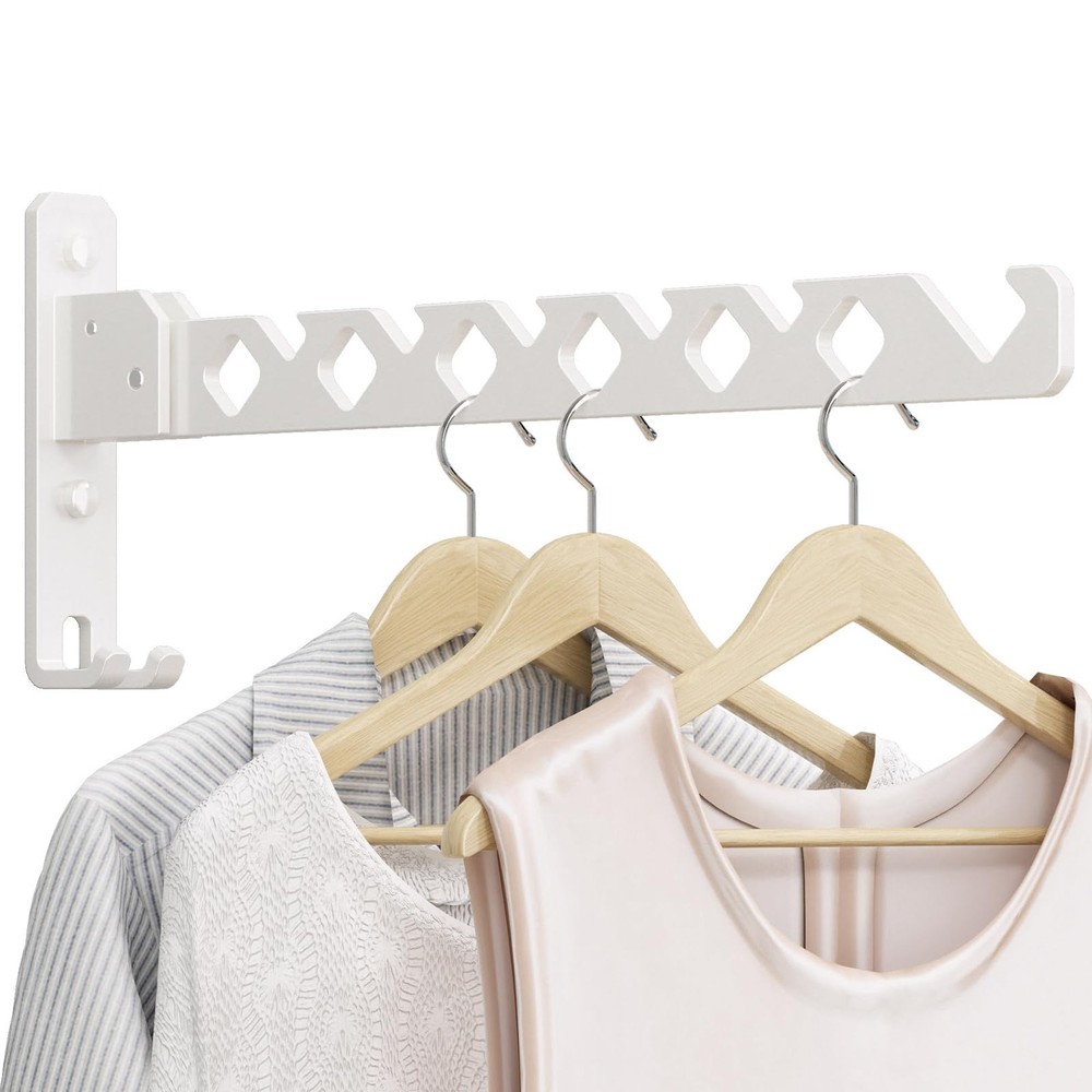 Wall Mounted Clothes Drying Rack, Wall Clothes Hanger Foldable, Laundry Hange