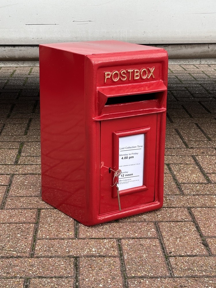 Post Box. Finished In A Bright Red, Comes With 2 Keys.
