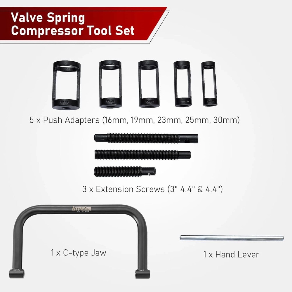 DASBET Valve Spring Compressor C Clamp Service Kit Valve Spring Removal Tool wit