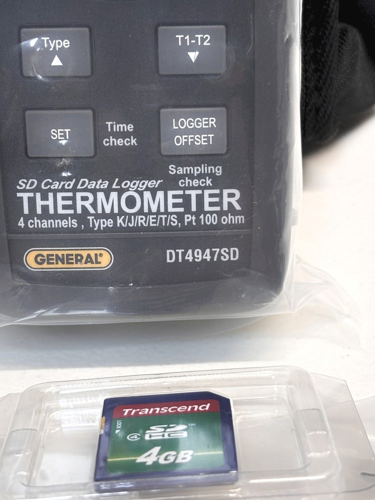 General Tools DT4947SD Data Logging Digital Thermometer - 4 Channel | SD Card