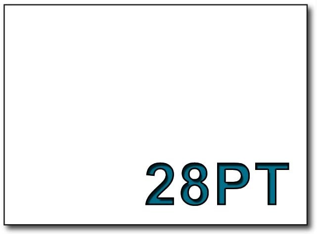 100 PCS 5x7 Inch Backing Board Thick 28PT Cardboard Solid White Core Chip