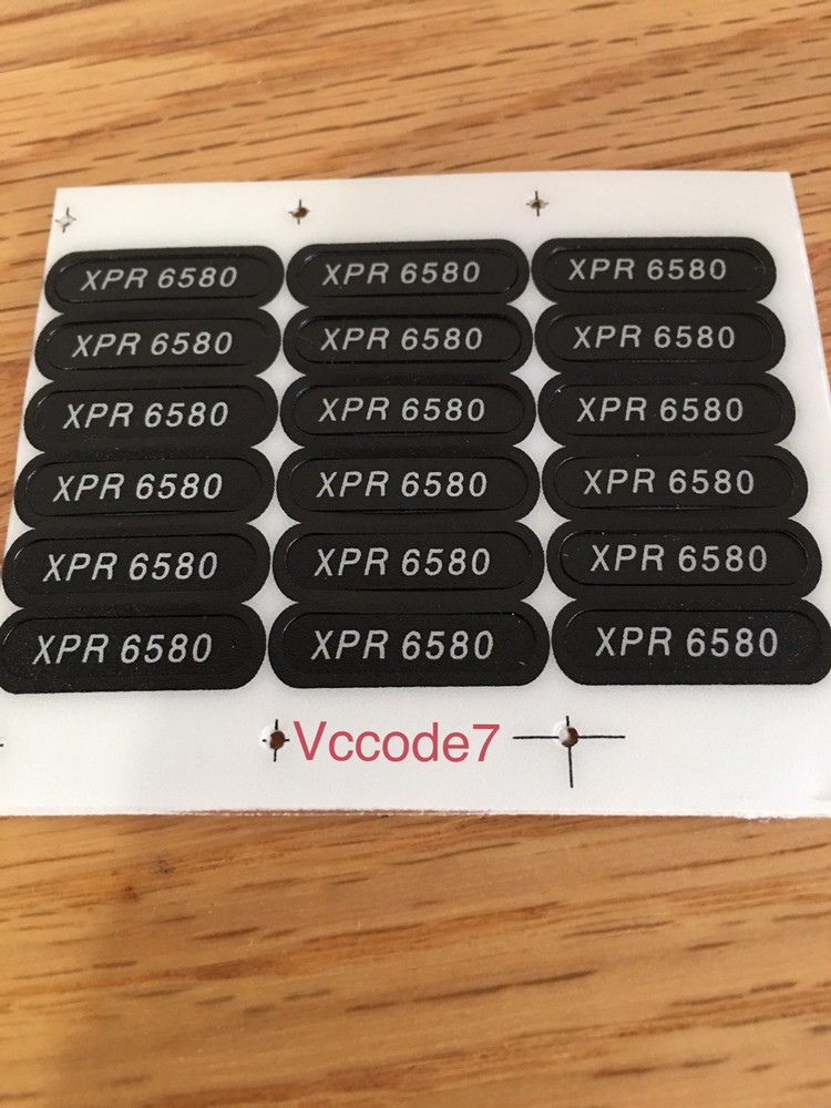 Motorola XPR6580 Front Name Plate label