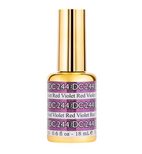 DND DC Mermaid Glitter Effect Gel Polish #244 - Red Violet