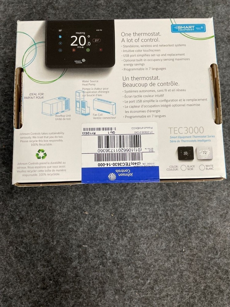 JOHNSON CONTROLS TEC3630-14-000 Thermostat Controller