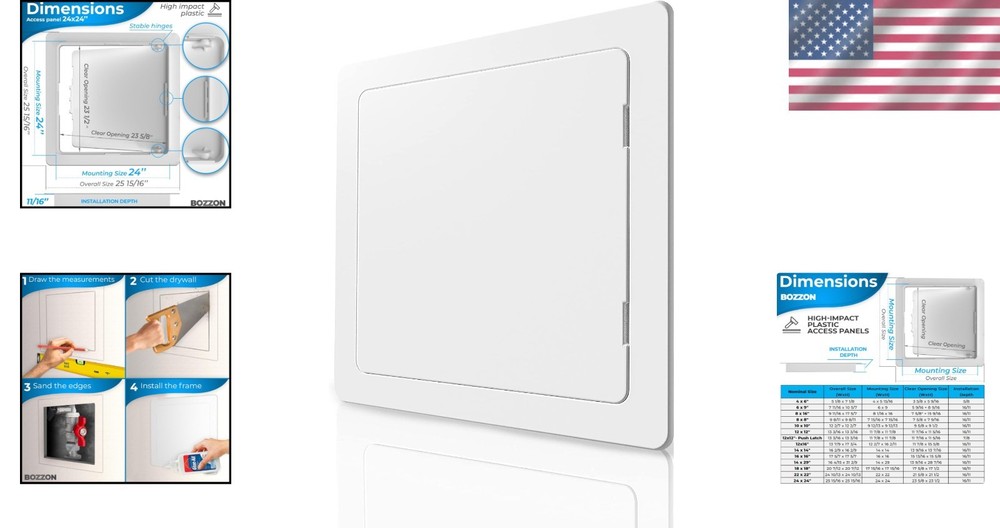 24x24 Inch White Access Panel - Durable Wall Hole Cover