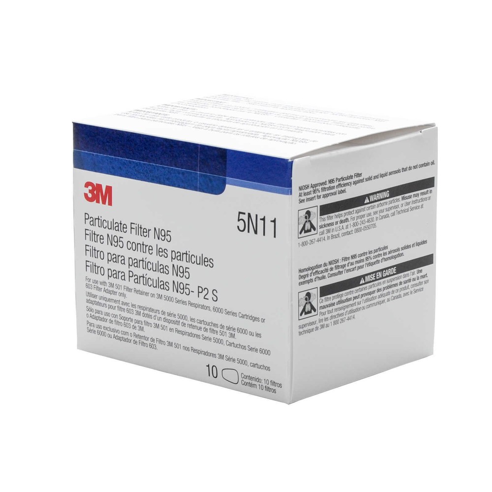 *100-Pieces* 3M Particulate Filter Efficient Against Solid & Aerosols Case 5N11