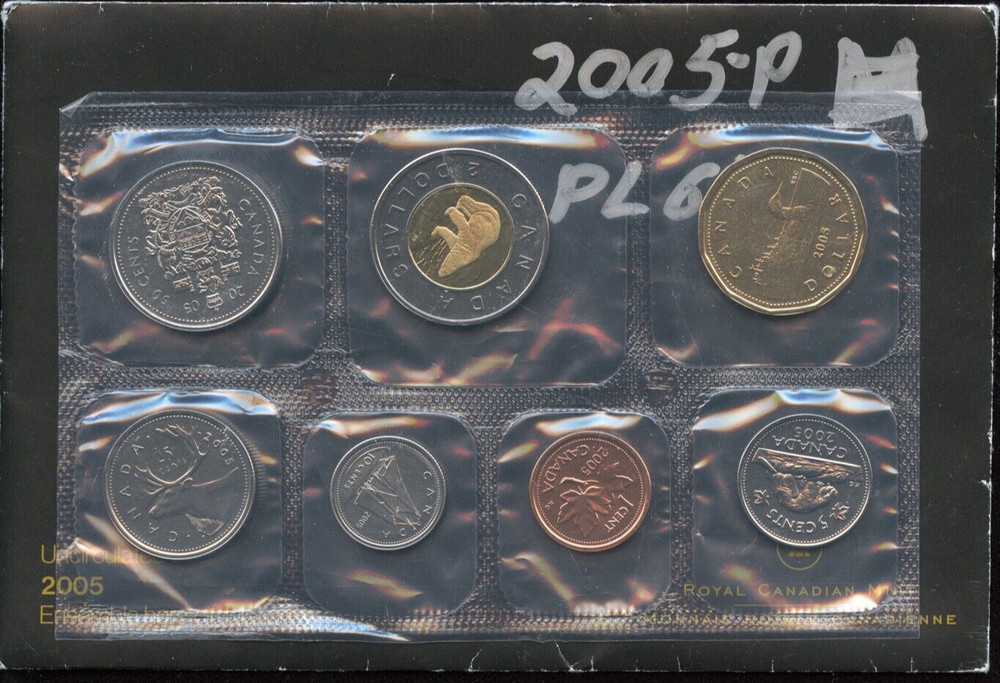 2005 Canada Uncirculated Prooflike Set - In Envelope and COA