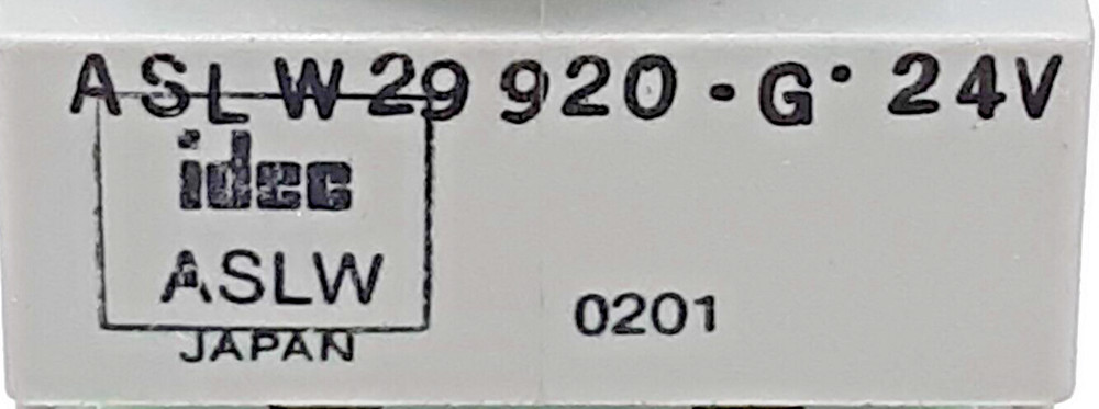 Idec ASLW29920-G-24V Selector Switch