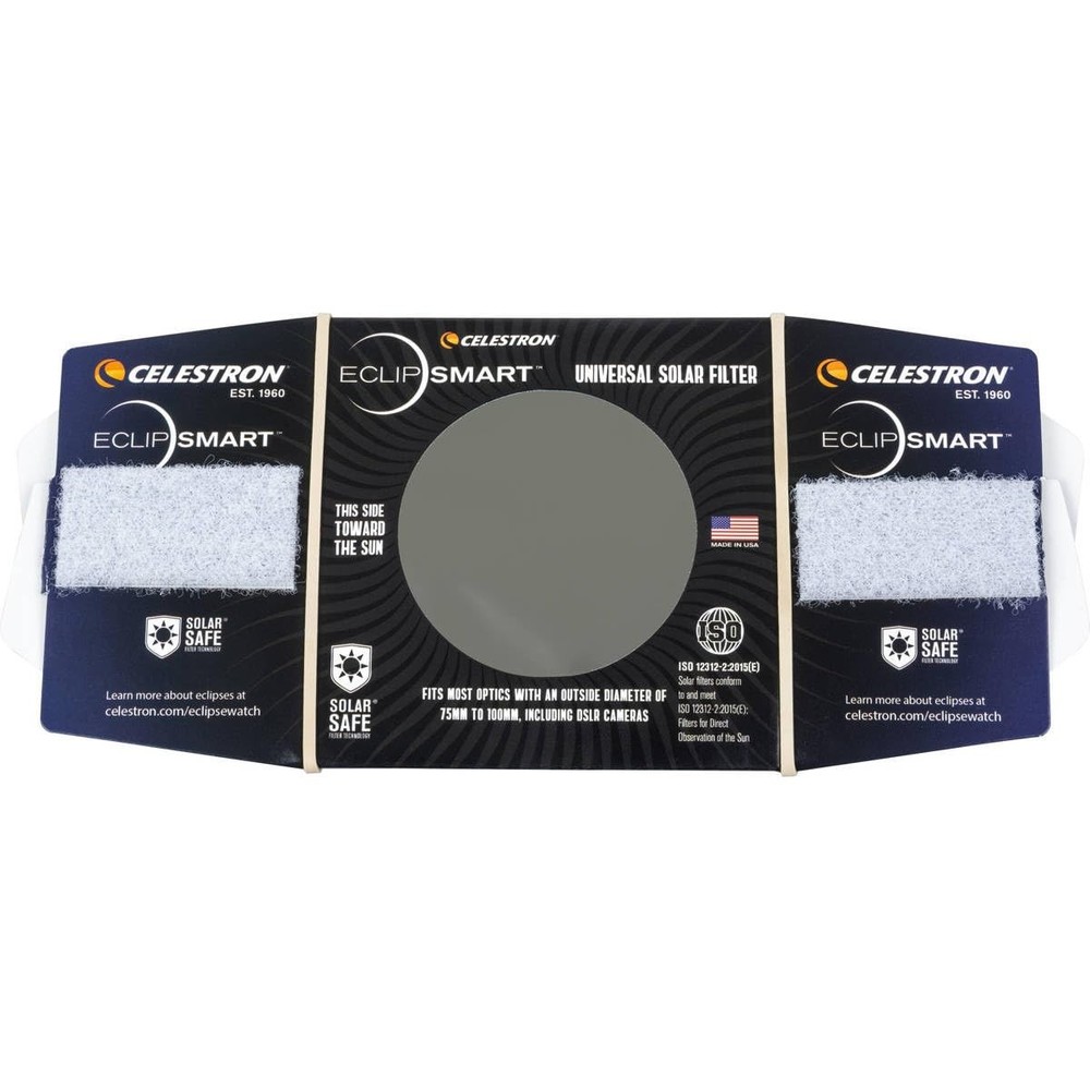 Celestron – EclipSmart Safe Solar Eclipse Telescope and Camera Filter – OD