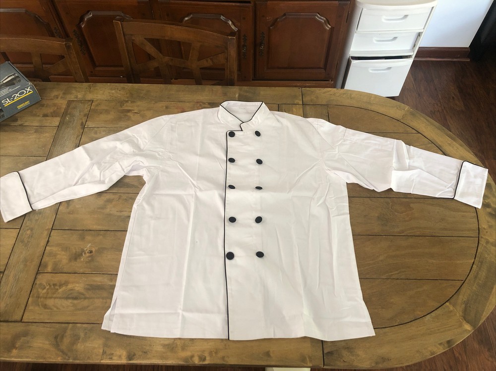 chef coat (10 Button) long sleeve 65poly/35cotton