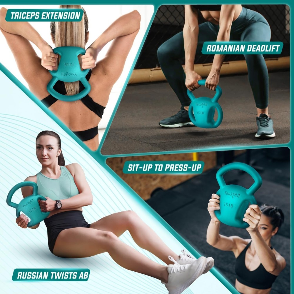 Kettlebell Strength Training Kettlebells Women Wide Multi-grip Textured Handle