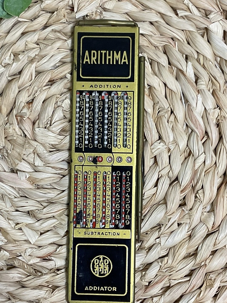 Arithma Addiator Manuel Calculator w/ Stylus pre owned