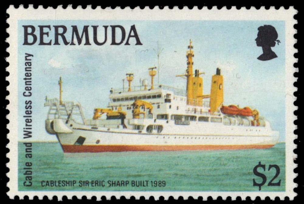 BERMUDA 604 (SG621) - Cable Centenary "Cableship Sir Eric Sharp" (pa86589)