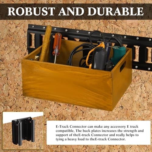 E-Track Connector with Square Plates - 2 Pcs Double Fitting